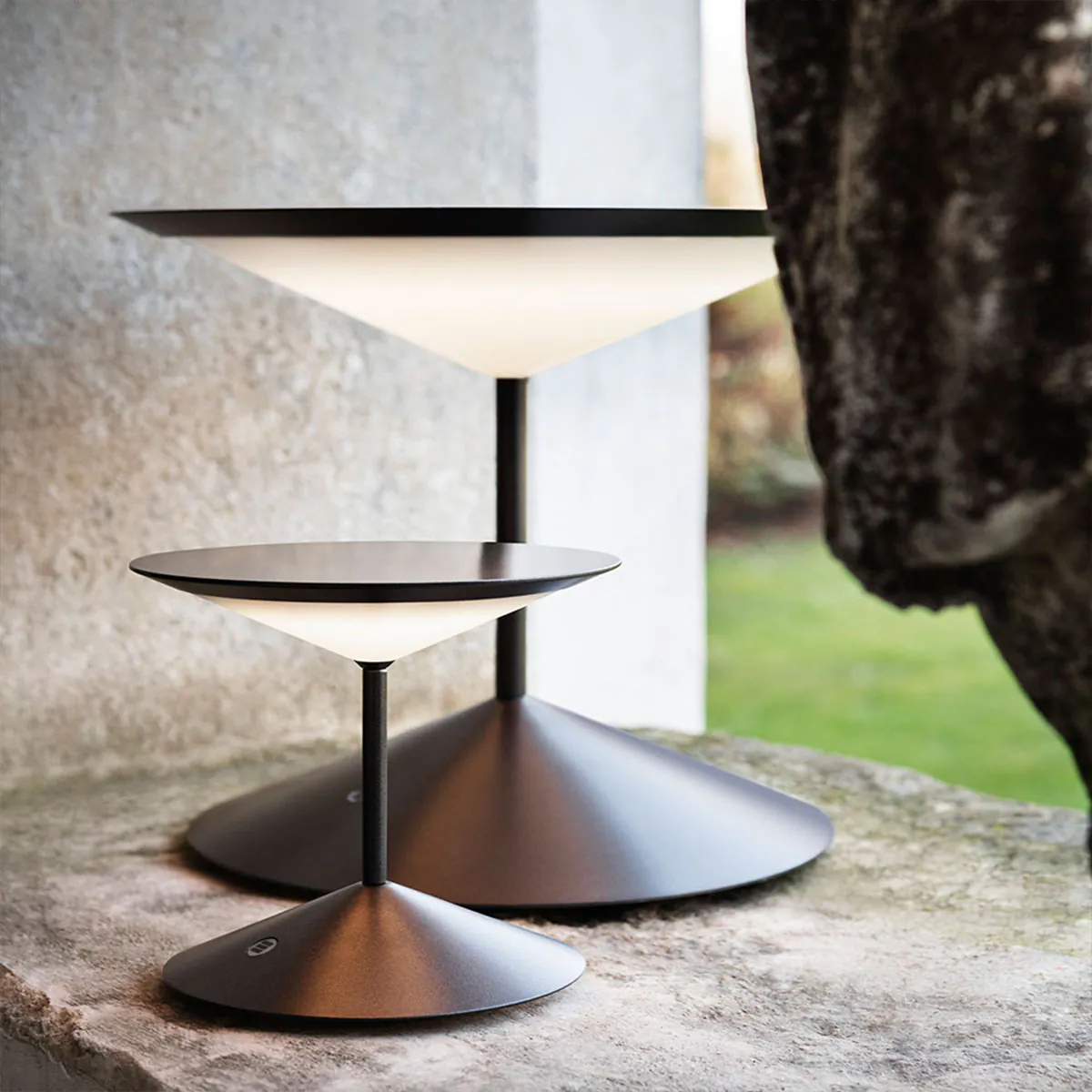 Narciso 1710-01 Mobile Akku Tischleuchte Small, Ø: 15,7 cm, Gold