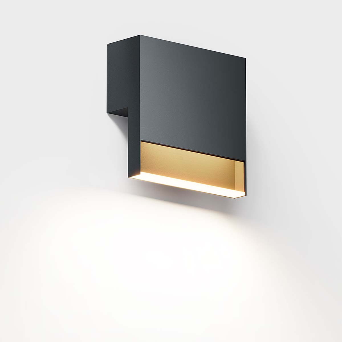 li.2 Wandleuchte, H: 15 cm, T: 5,7 cm, Anthrazit