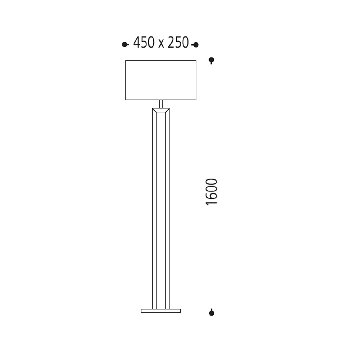 Stehleuchte Nickel matt, Chintz naturweiß, H: 160 cm Stehleuchte Nickel matt, Chintz naturweiß, H: 160 cm