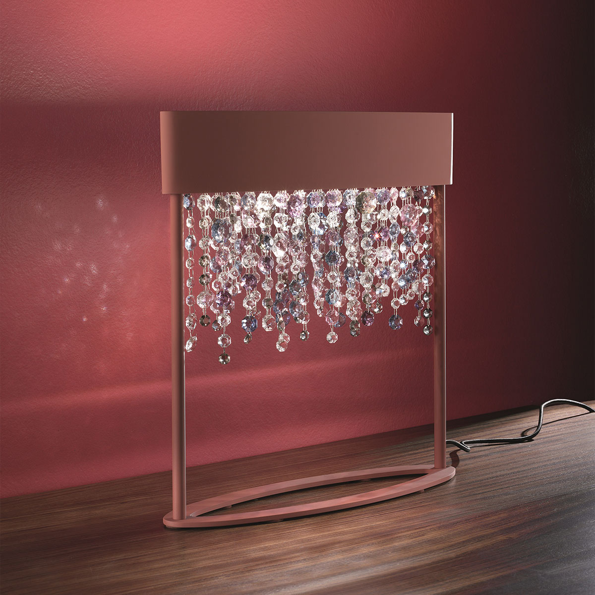 Olà TL2 Tischleuchte, H: 50 cm, Oxidrot, LED-Modul