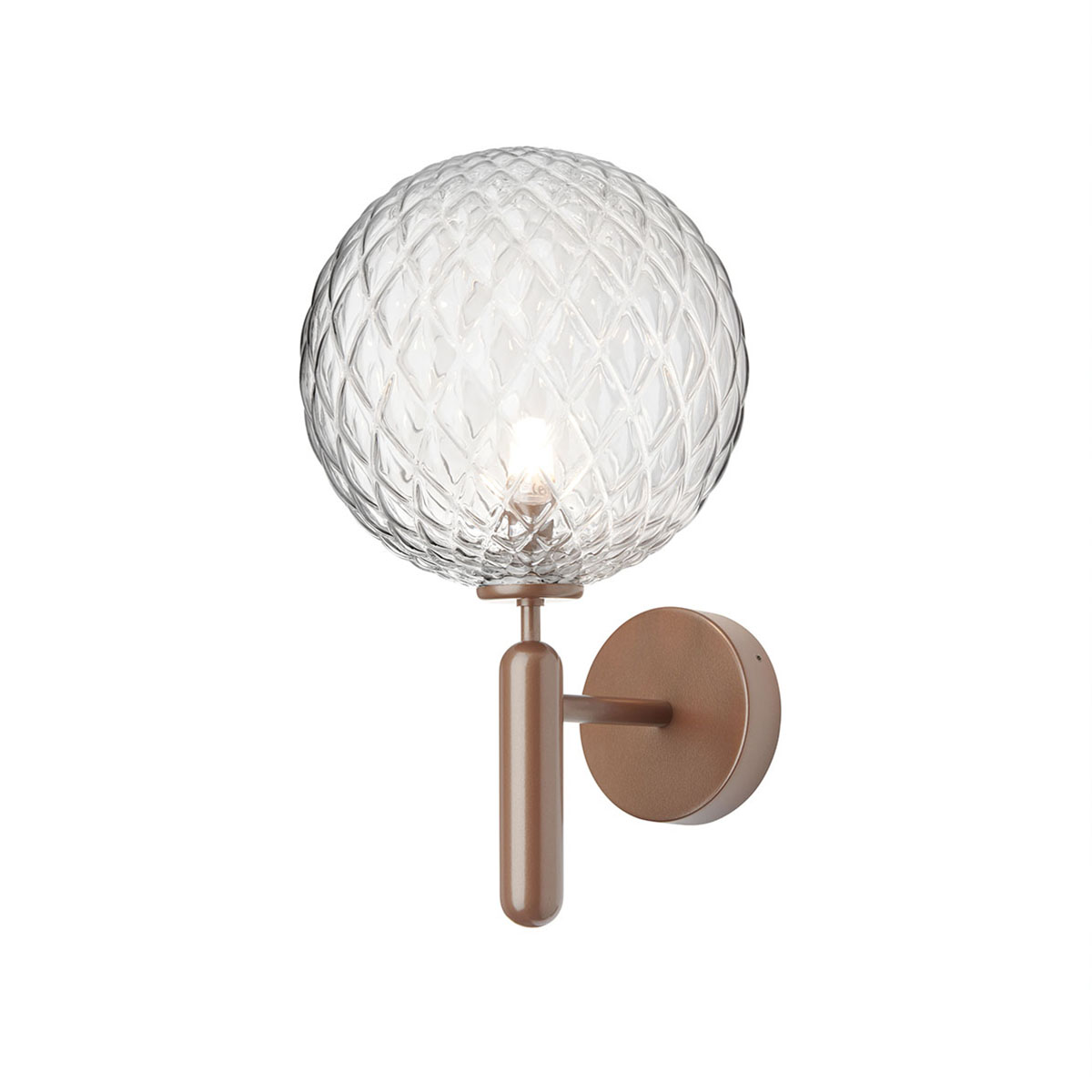 Miira Outdoor Wandleuchte, Ø: 22,5 cm, H: 35,5 cm, Dunkelbronze, Glas transparent