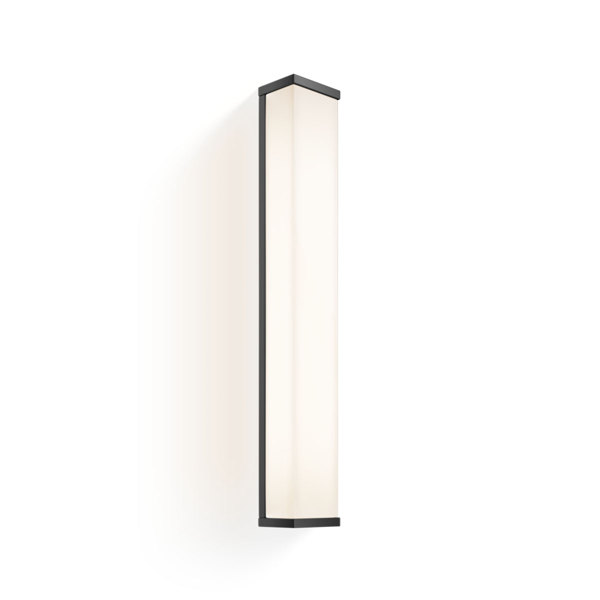 Manhattan 60 N LED Wandleuchte Badezimmer, Schwarz matt, H: 60 cm