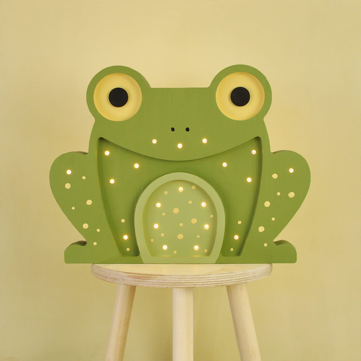 Kinder Nachtlicht Frosch, Holz, handgemacht