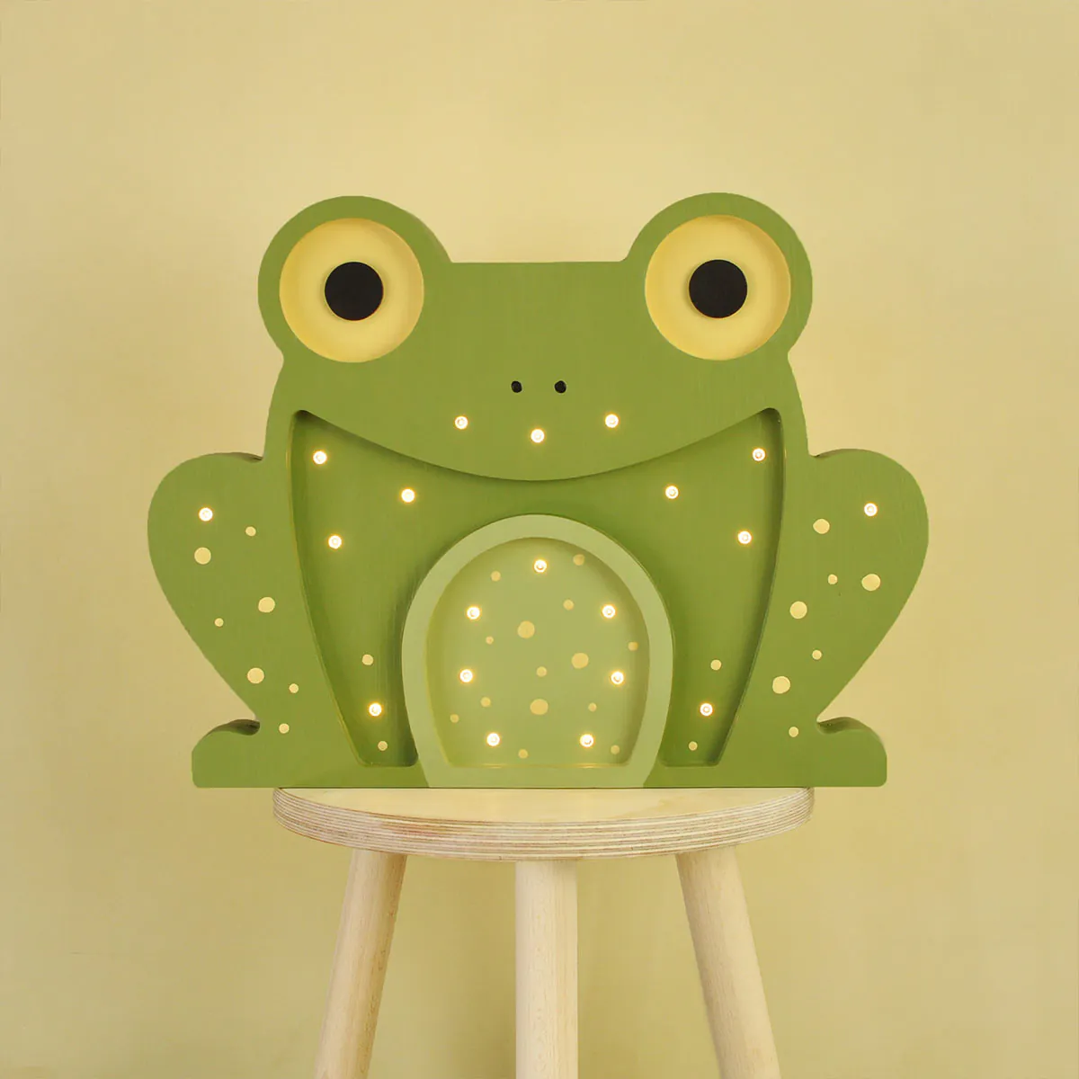 Kinder Nachtlicht Frosch, Holz, handgemacht