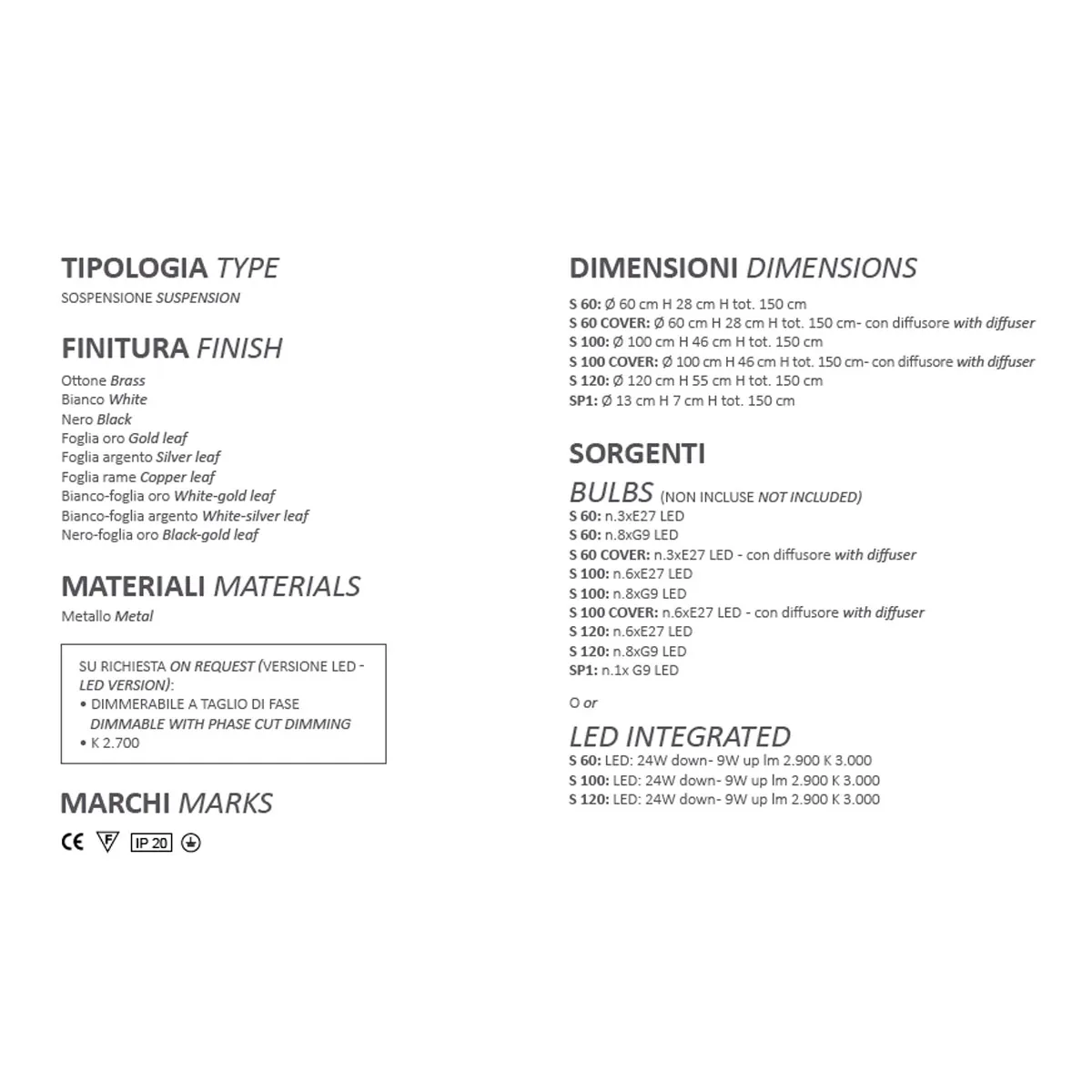 Pura SP1 Pendelleuchte, Ø: 13 cm, H: 7 cm, Messing