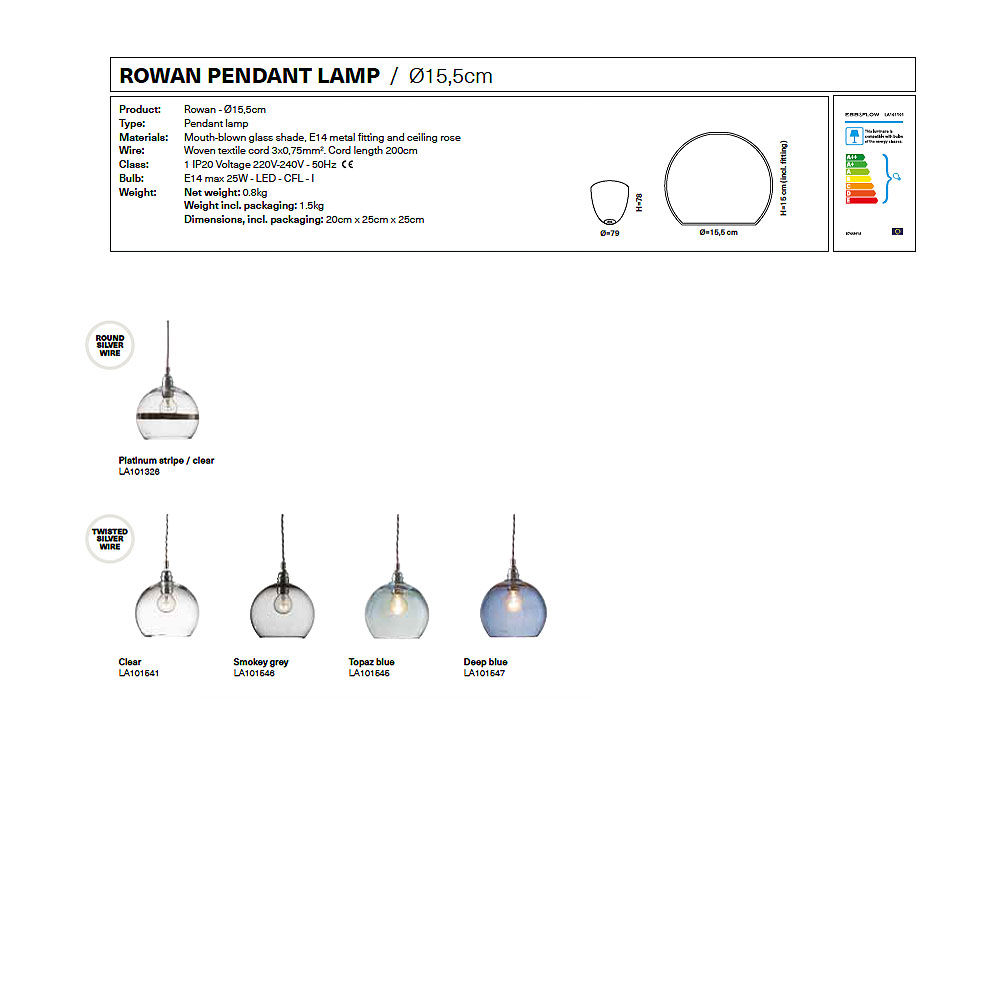 Rowan Pendelleuchte S Ø 15,5 cm, Ivy Green, Gold
