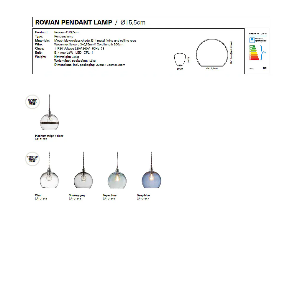 Rowan Pendelleuchte S Ø 15,5 cm, Ivy Green, Gold