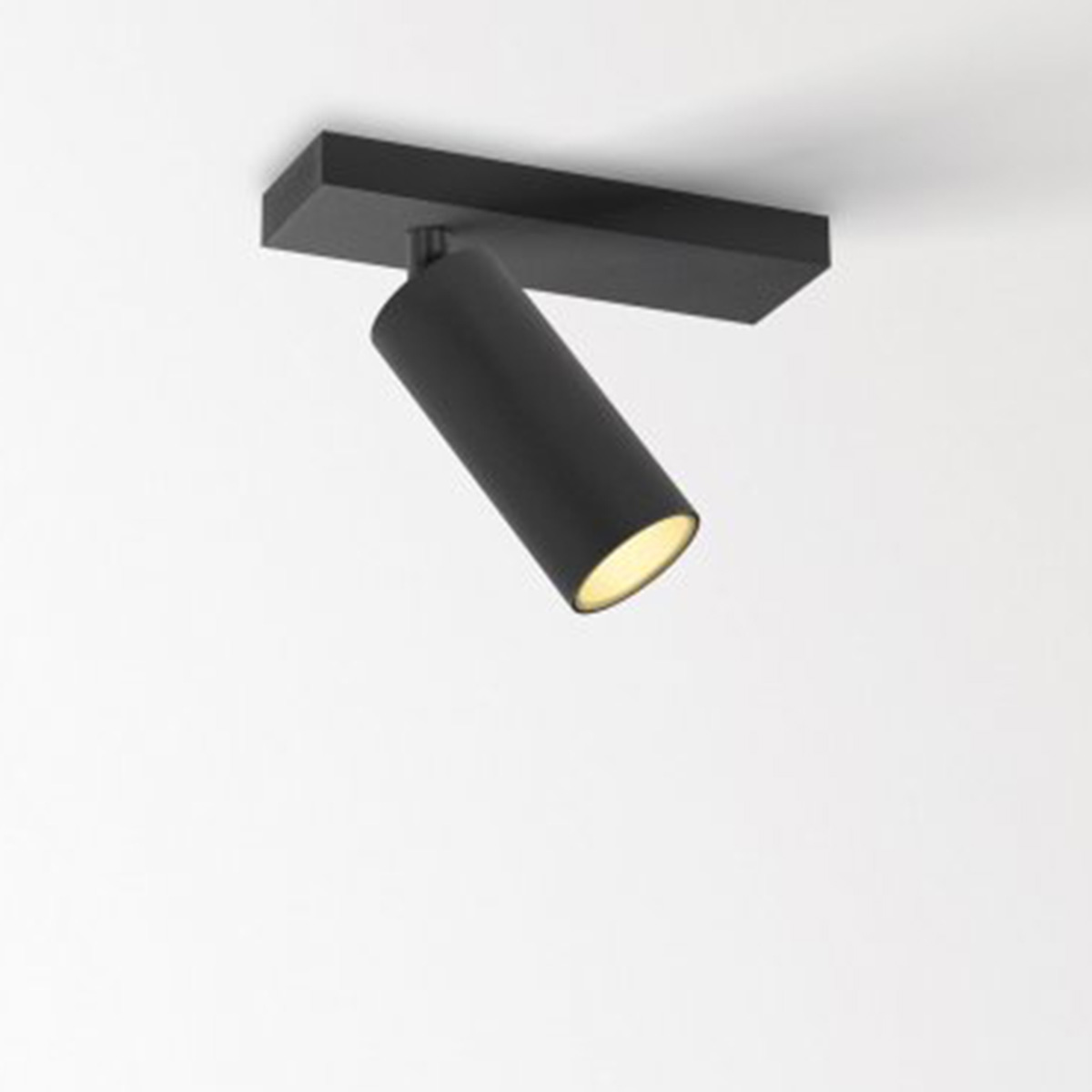 DeltaLight SPY 52 ON 1 93045 DIM8 Aufbaustrahler, Ø: 5,2 cm, L: 12 cm Schwarz, Warmweiß 3000K, 45° Schwarz Goldfarben Modern & neutral – Design- für Wohnzimmer schwenkbar & drehbar