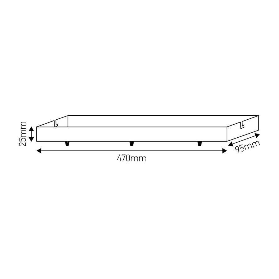 Lampen Baldachin Metall 3-fach rechteckig 47 x 9,5 x 2,5 cm, Weiß Lampen Baldachin Metall 3-fach rechteckig 47 x 9,5 x 2,5 cm, Schwarz