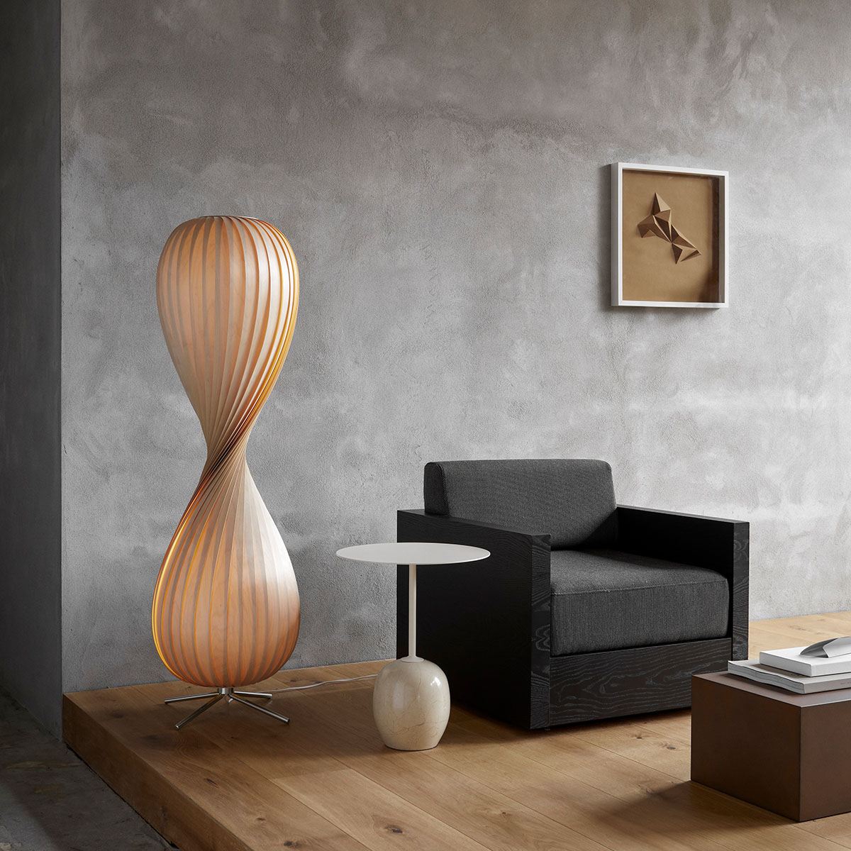 Tom Rossau TR10 Stehleuchte, Birke Natur Ø: 40 cm, H: 105 cm