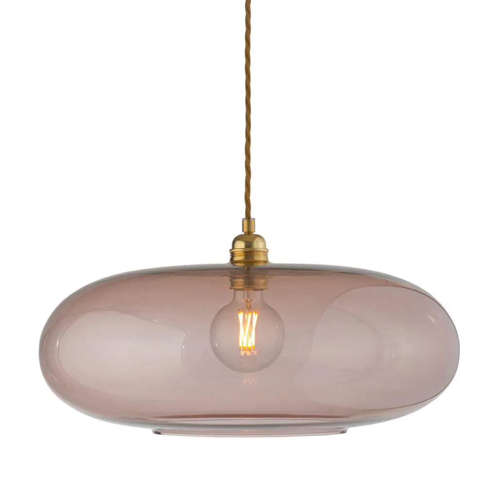 Horizon Pendelleuchte XL Ø 45 cm, Obsidian, Gold