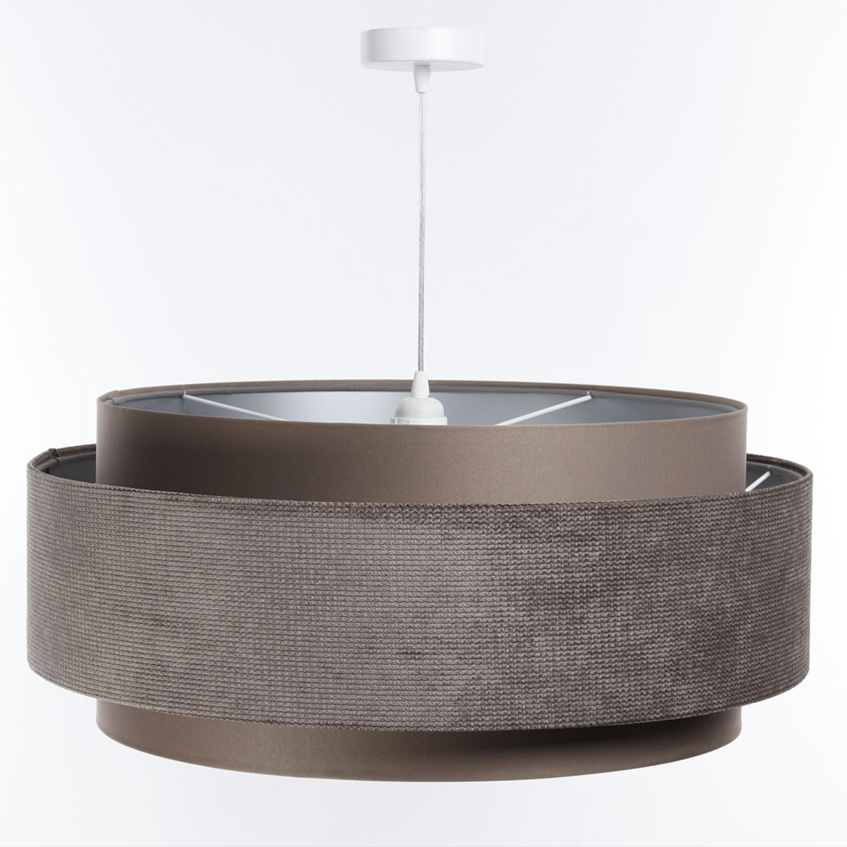 Pendelleuchte Doblo, Ø: 60 cm, Braun, Silber