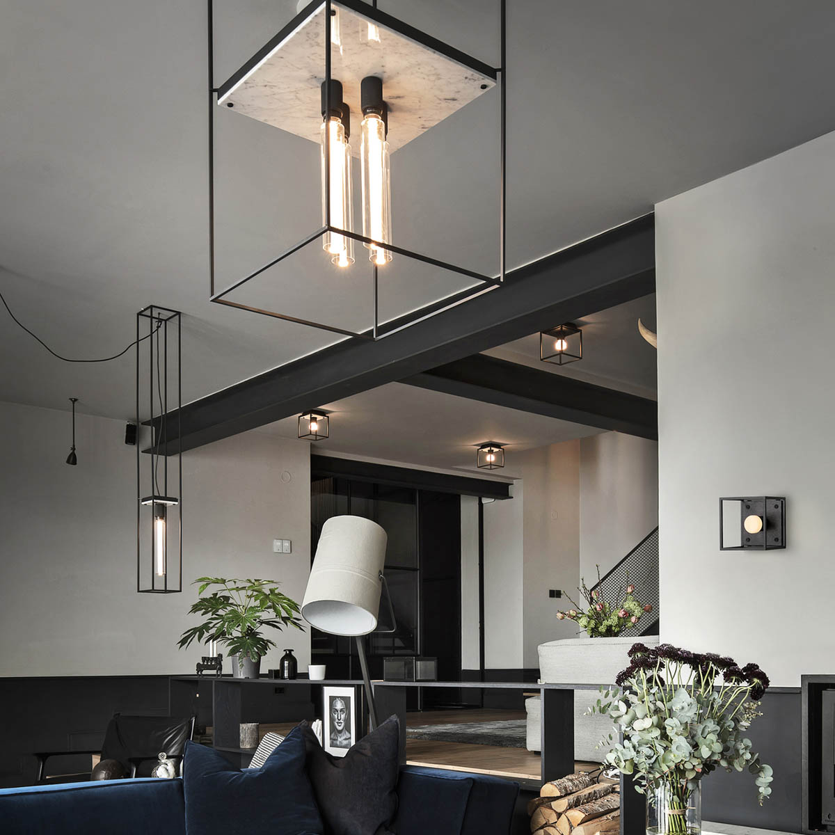 Buster + Punch Caged Ceiling Extension Kit, Schwarz