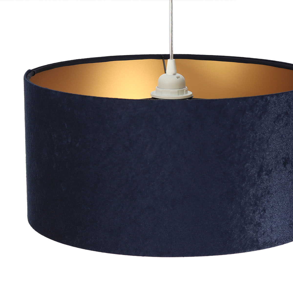 Pendelleuchte, Navy Blau, Gold,  Ø: 30 cm