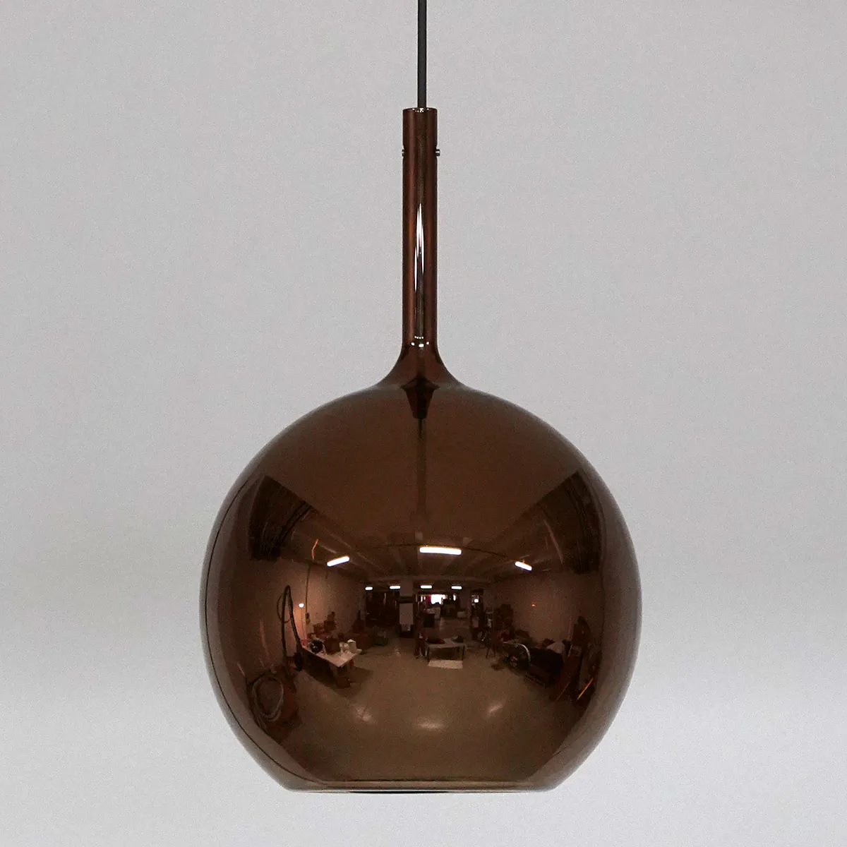 Glo 0811-23 Large Pendelleuchte Ø: 38 cm, Bronze Glas, 4 m