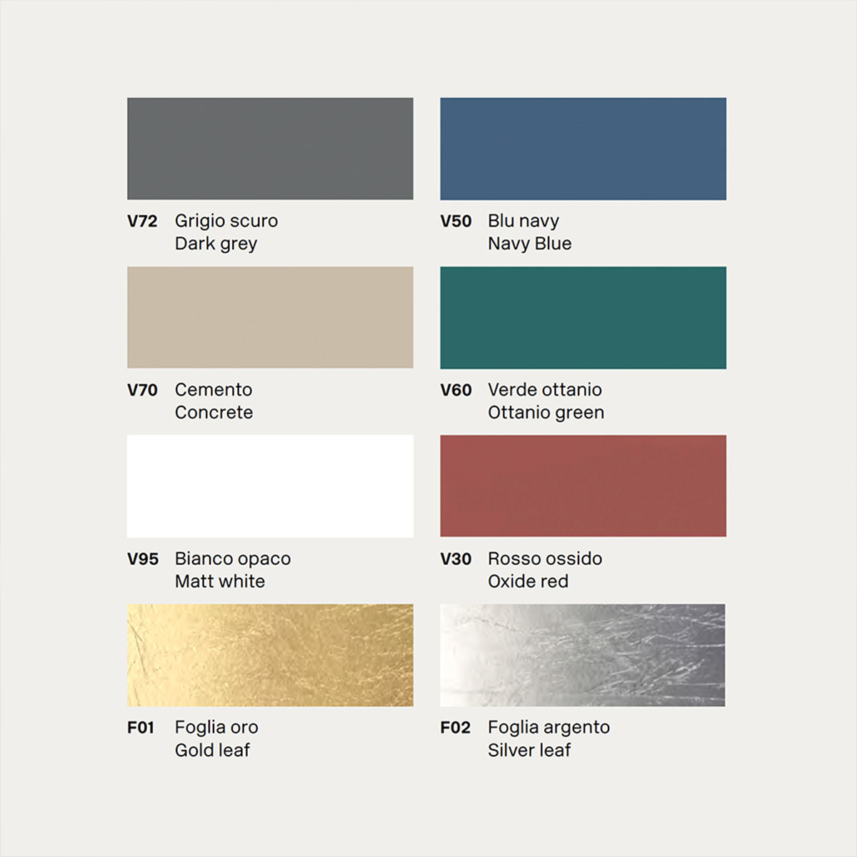 Eva TL1 M Tischleuchte, Blattsilber, H: 53 cm