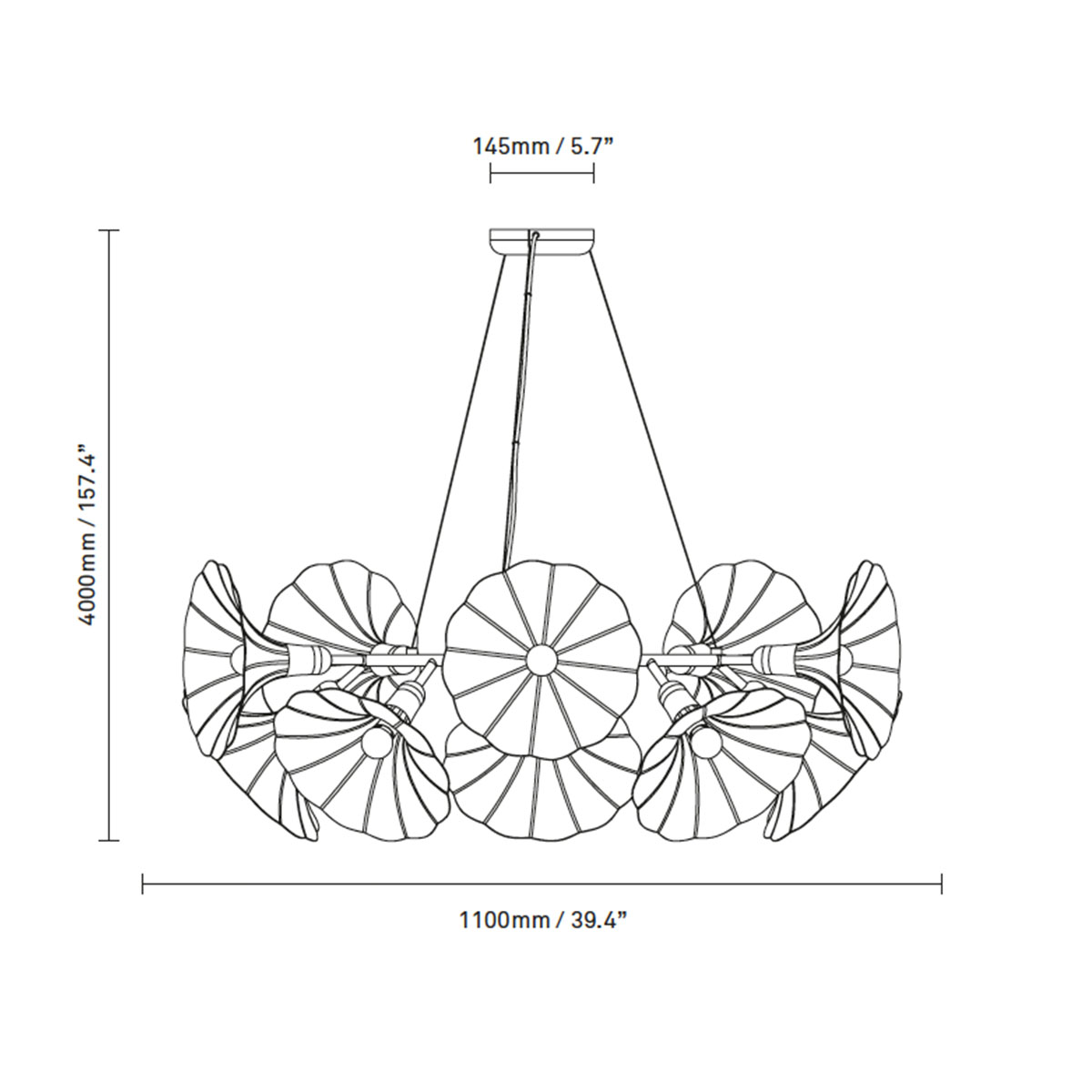 Petalii 10 Pendelleuchte, Ø: 110 cm Petalii 10 Pendelleuchte, Ø: 110 cm
