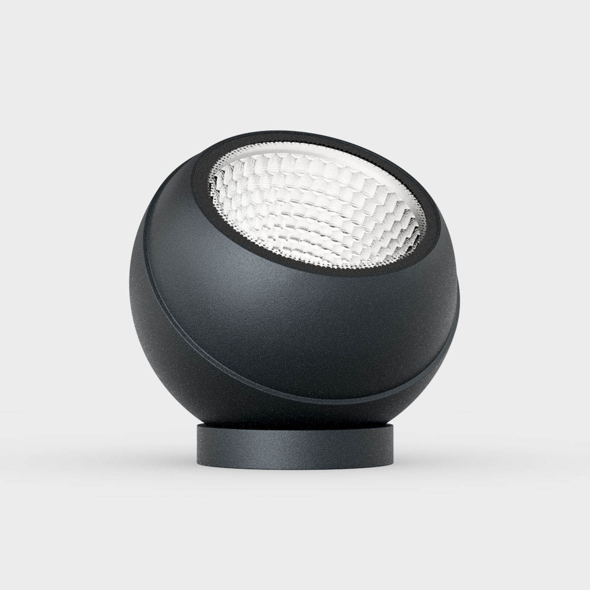 Runde Bodenleuchte für außen mit connect Stecker in der Farbe anthrazit