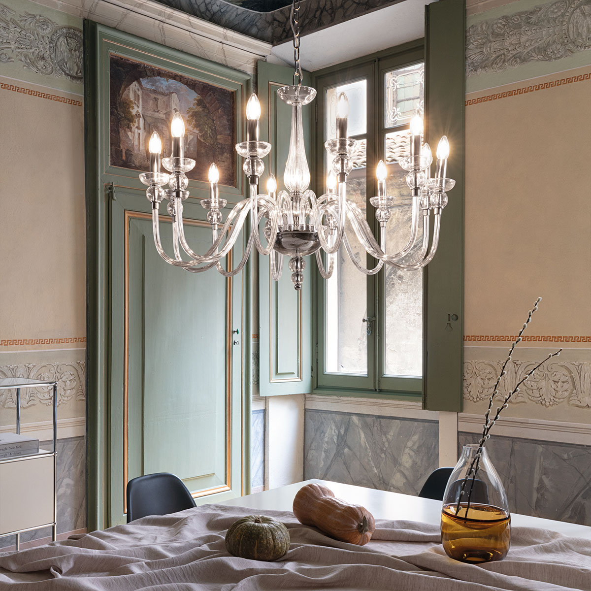 Doge SP12 Glas Kronleuchter 12-flammig, Ø: 91 cm