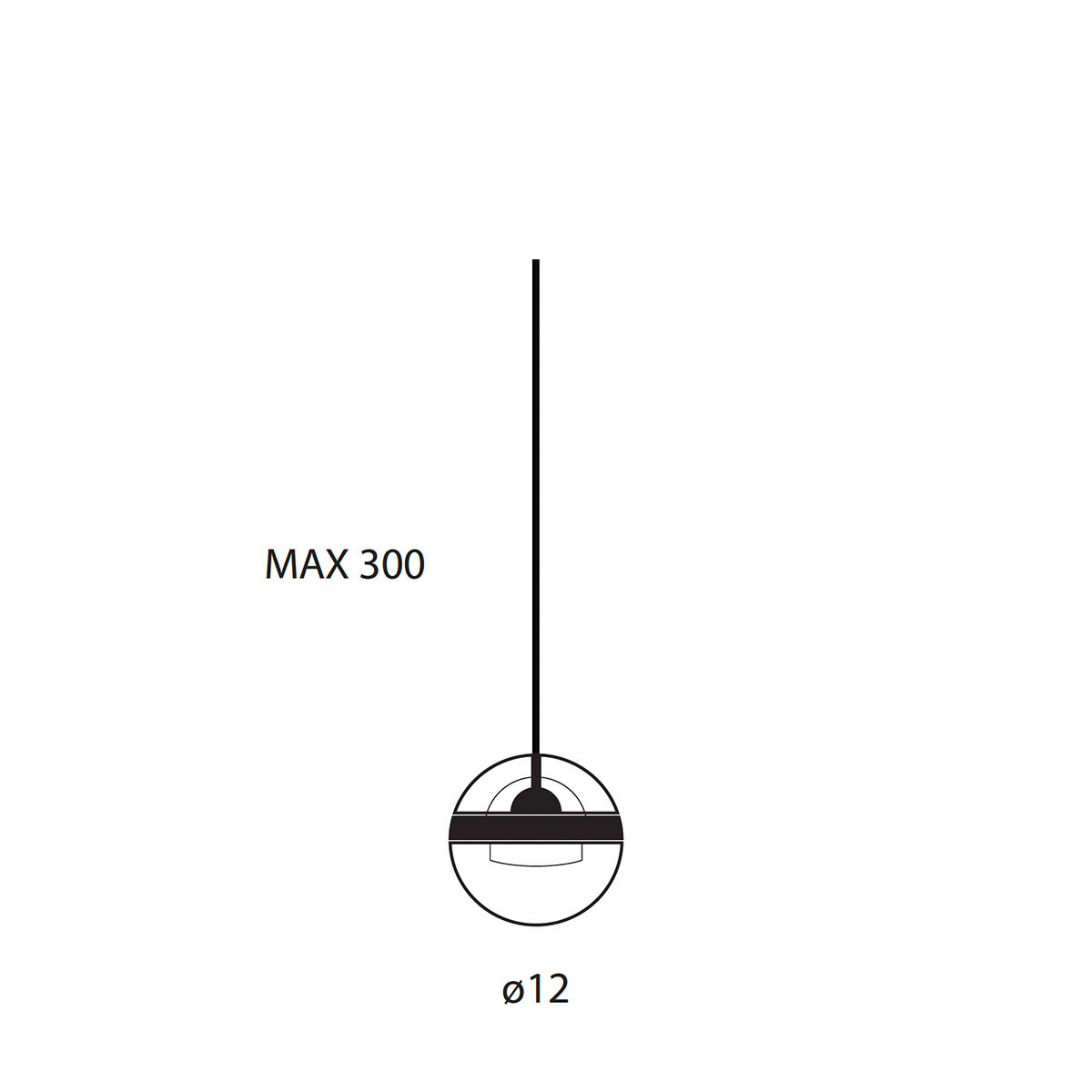 Limbus Modular Pendelleuchte, Ø: 12 cm, Schwarz eloxiert, Warmweiß 3000K