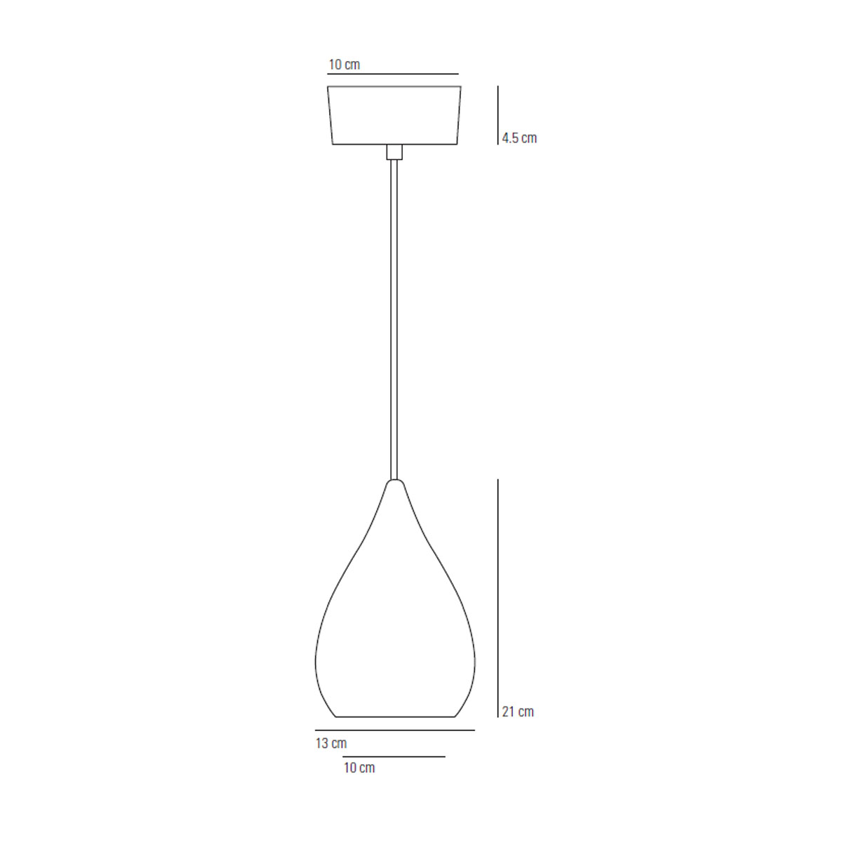 Drop One Small Pendelleuchte, Ø: 13 cm, Matt Drop One Small Pendelleuchte, Ø: 13 cm, Glänzend