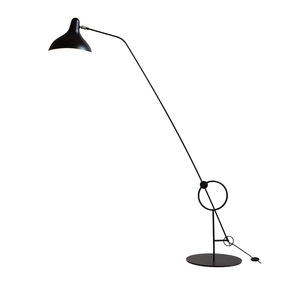 Mantis BS8 L Stehleuchte H: 174 cm in Schwarz – hochwertiges Design von DCW Editions ideal im Schlafzimmer