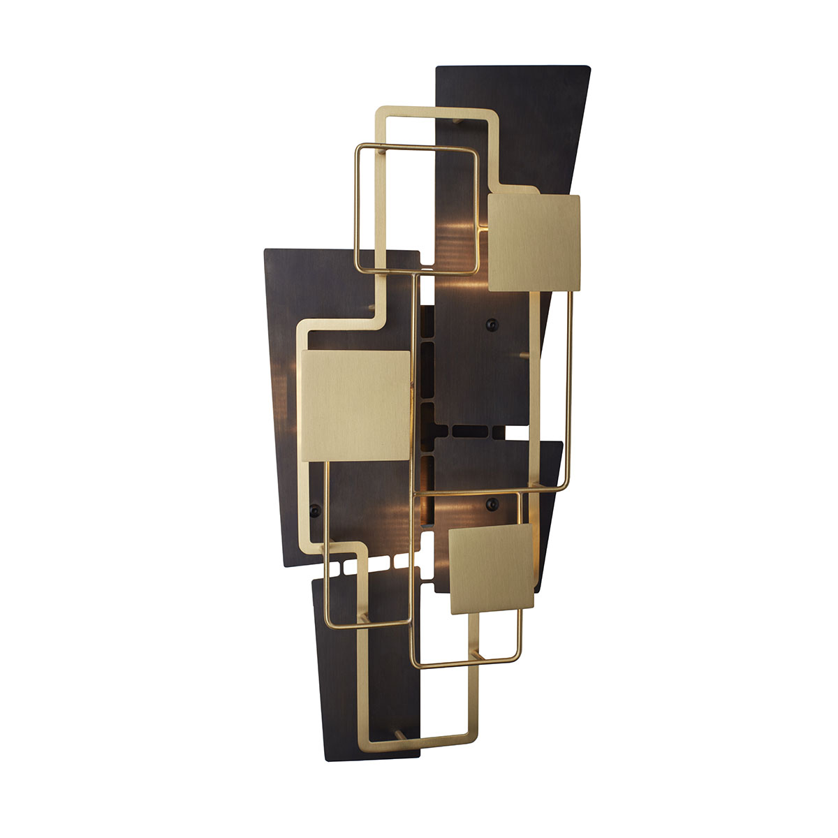 Map 2 Wall Wandleuchte, H: 39 cm in Messing Schwarz – hochwertiges Design von DCW Editions passt perfekt in den Treppenaufgang