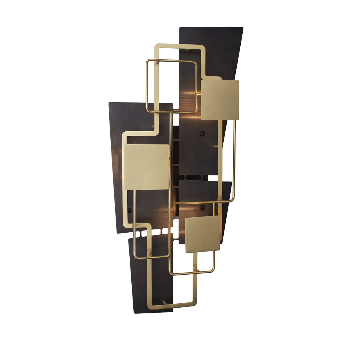 Map 2 Wall Wandleuchte, H: 39 cm in Messing Schwarz – hochwertiges Design von DCW Editions passt perfekt in den Treppenaufgang