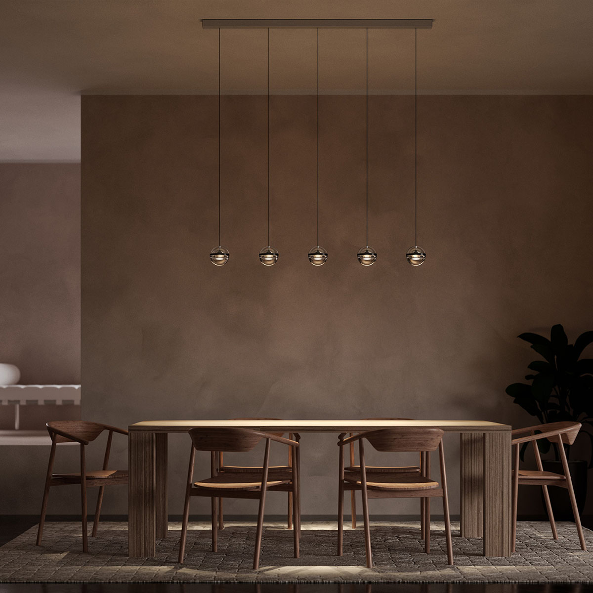 Limbus Modular Pendelleuchte, Ø: 12 cm, Aluminium eloxiert, Extra-Warmweiß 2700K