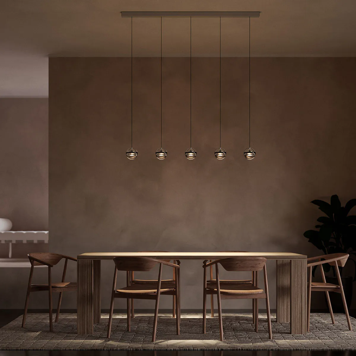 Limbus Modular Pendelleuchte, Ø: 12 cm, Schwarz eloxiert, Warmweiß 3000K Limbus Modular Pendelleuchte, Ø: 12 cm, Aluminium eloxiert, Extra-Warmweiß 2700K