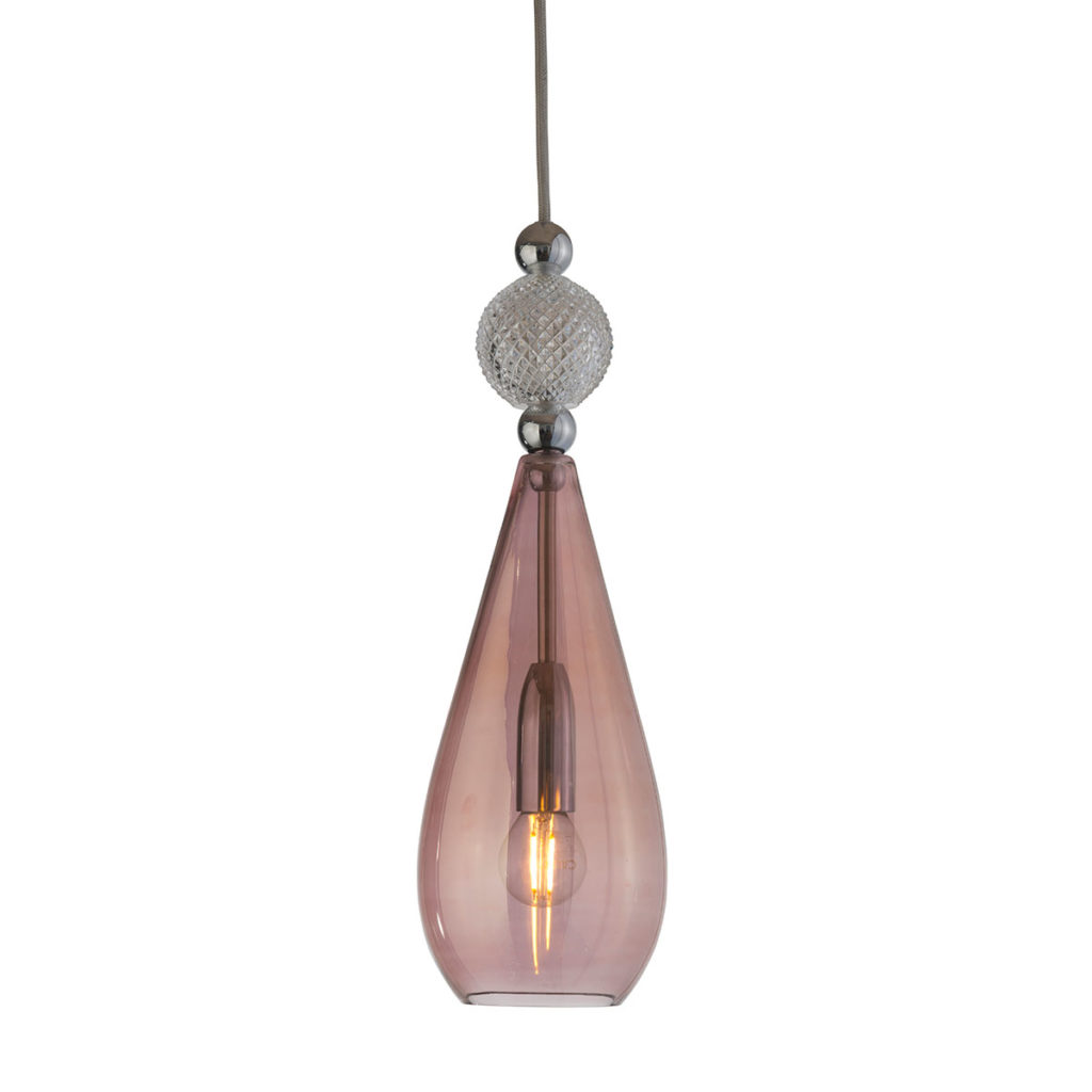 Ebb & Flow Smykke Pendelleuchte M Ø 12,5 cm Smykke Pendelleuchte M Ø 12,5 cm, Obsidian Silber, Ball Kristallglas Obsidian Silver Pendelleuchten – Ambiente Beleuchtung, stimmungsvolles Licht für Schlafzimmer