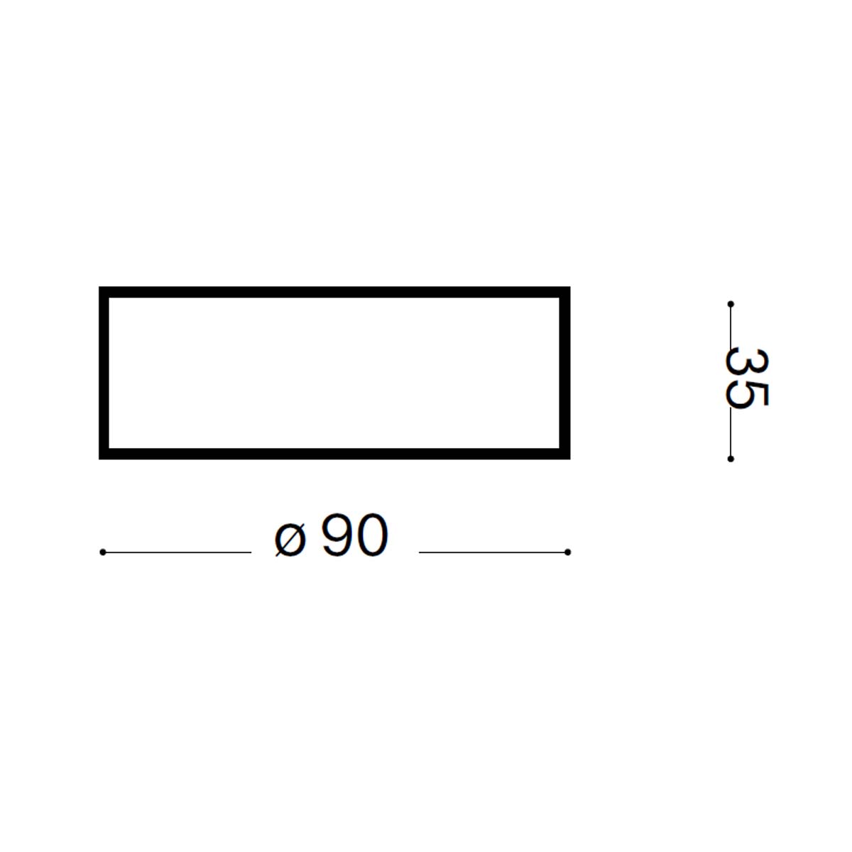 Lampen Baldachin magnetisch 1-fach 1e1e, Ø: 9 cm, H: 3,5 cm, Kupfer