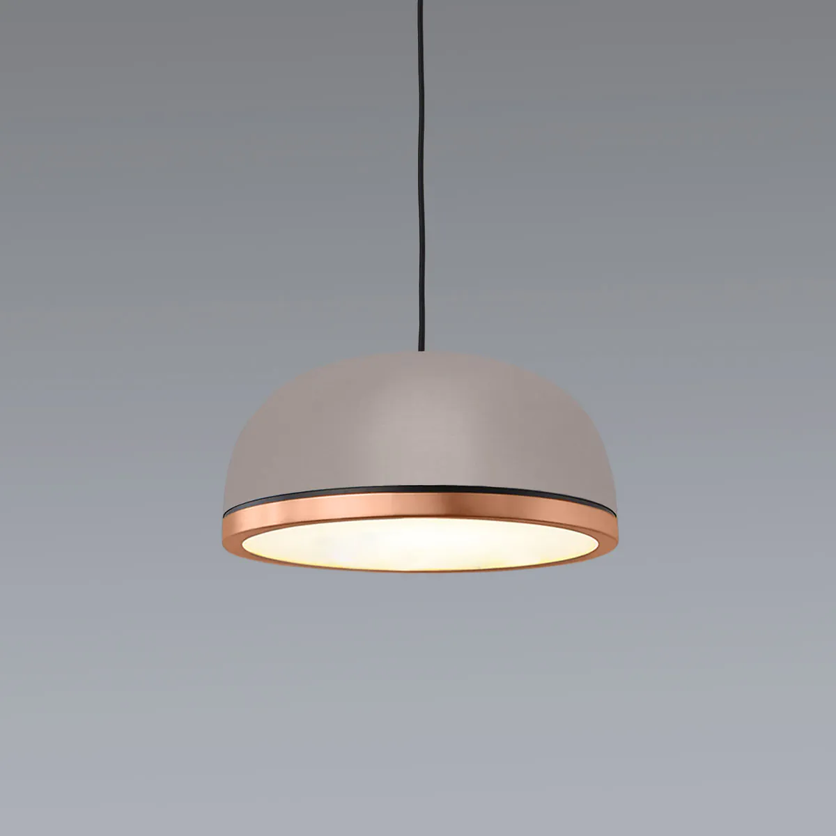 Molly 556.23 Pendelleuchte Ø: 38 cm, Sandgrau, Kupfer