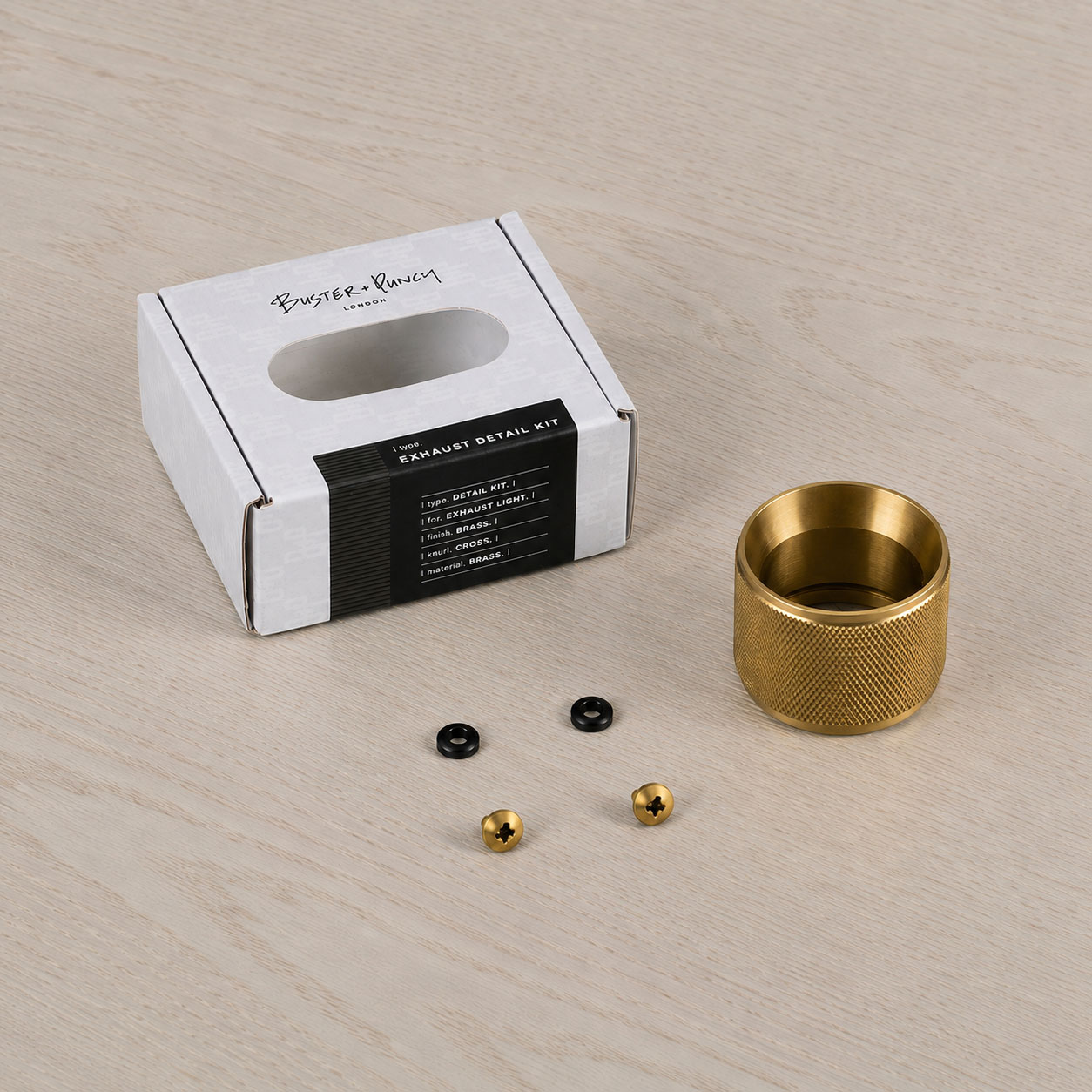 Buster + Punch Exhaust Detail Kit, Cross, Messing