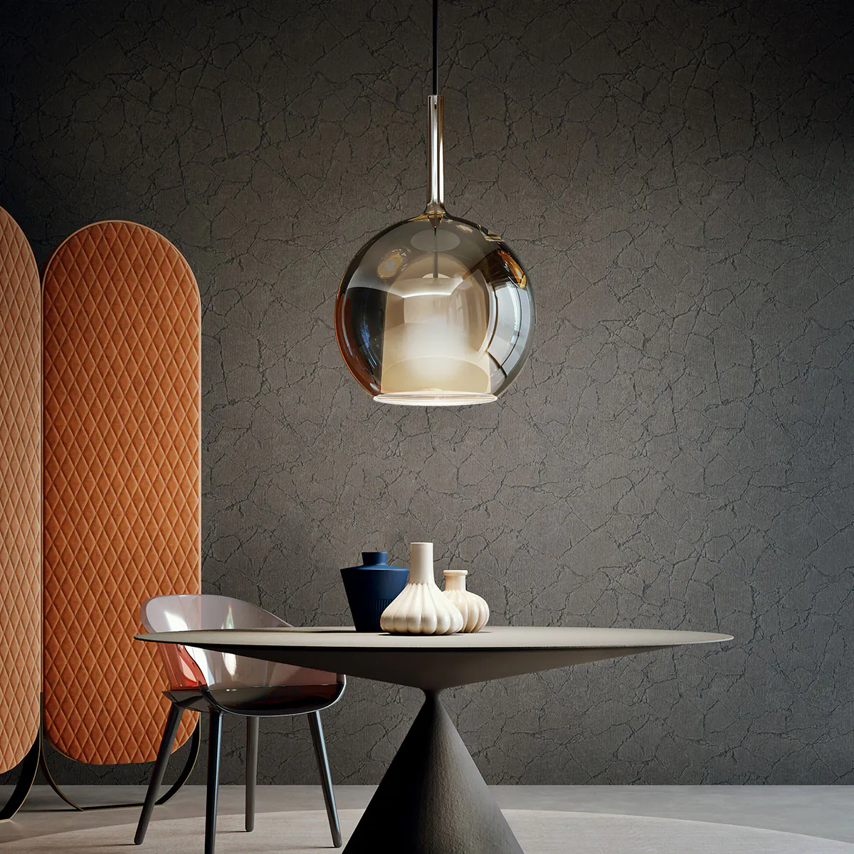 Glo 0811-24 Maxi Pendelleuchte Ø: 55 cm, Transparent Glas