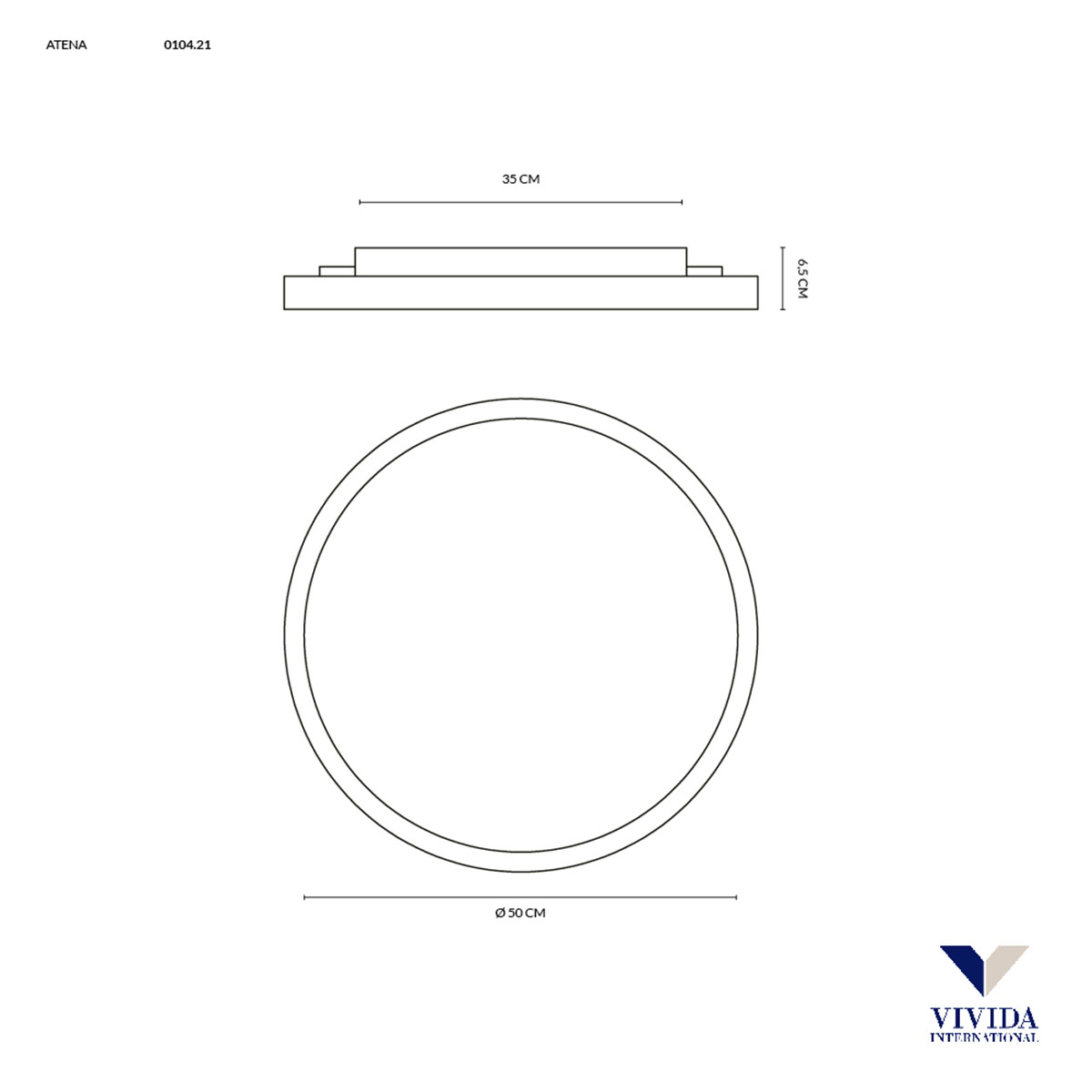 Atena Deckenleuchte, Silber + Kupfer, Ø: 50 cm