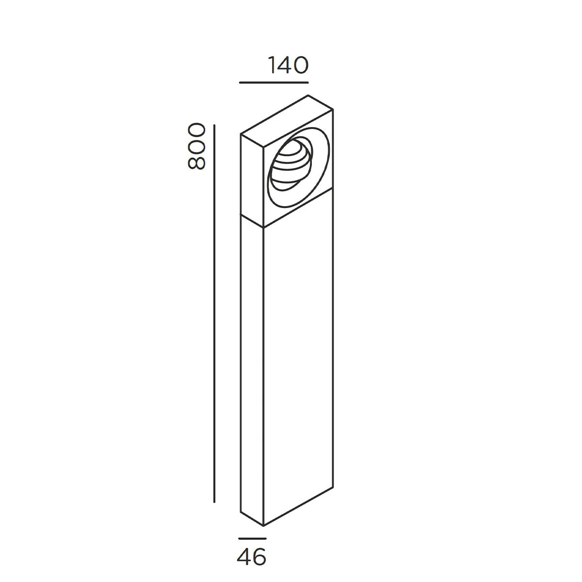 pip Pollerleuchte, H: 80 cm, Cool Brown