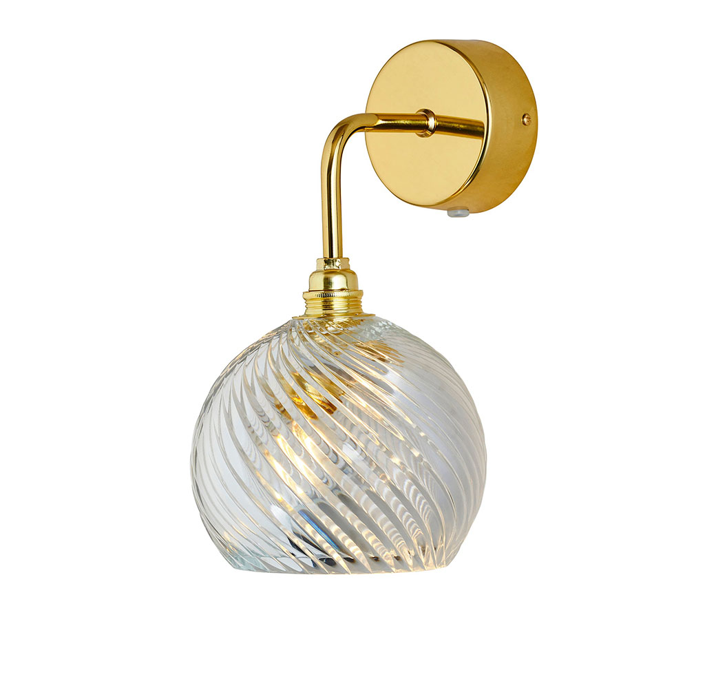 Rowan Wandleuchte Crystal S Ø 15,5 cm, Gold, Swirl