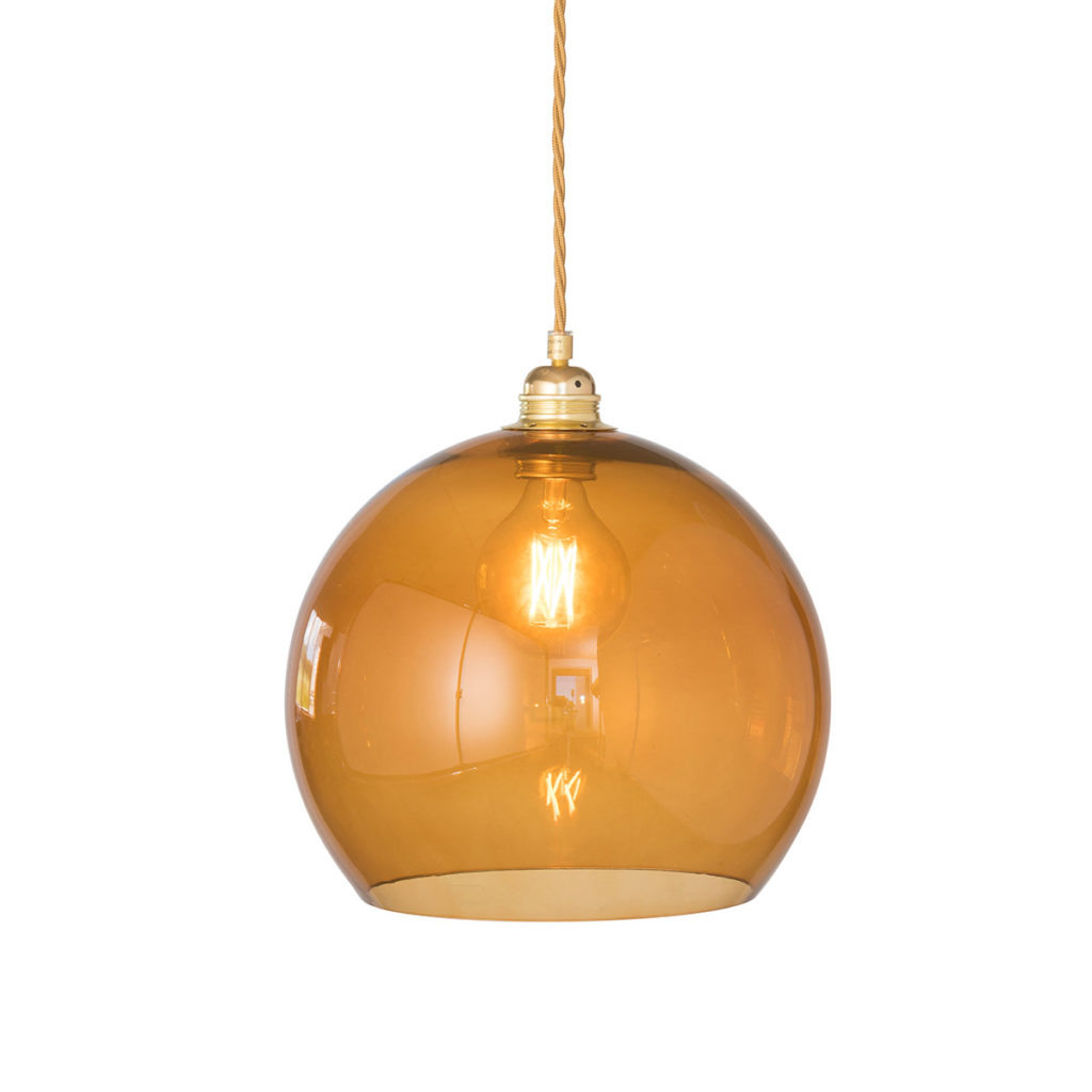Rowan Pendelleuchte L Ø 28 cm, Toast, Gold