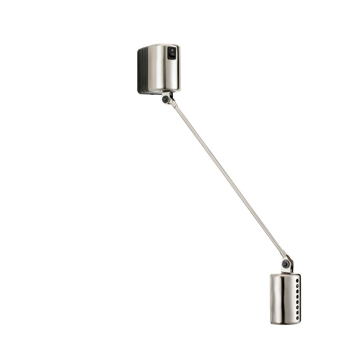 Lumina Daphine Parete 35 LED Wandleuchte, T: 35 cm, Nickel gebürstet, Extra-Warmweiß 2700K Metall Nickel – Wandlampe modern, funktionale Beleuchtung für Wohnzimmer