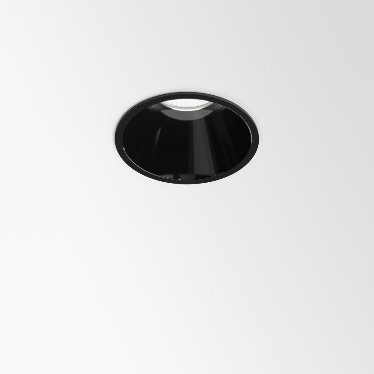 DeltaLight DEEP RINGO LED 93033 Einbaustrahler, Ø: 8,1 cm, Klavier Schwarz, Warmweiß 3000K Schwarz Modern & neutral – hochwertige für Badezimmer, Abstrahlwinkel 33°