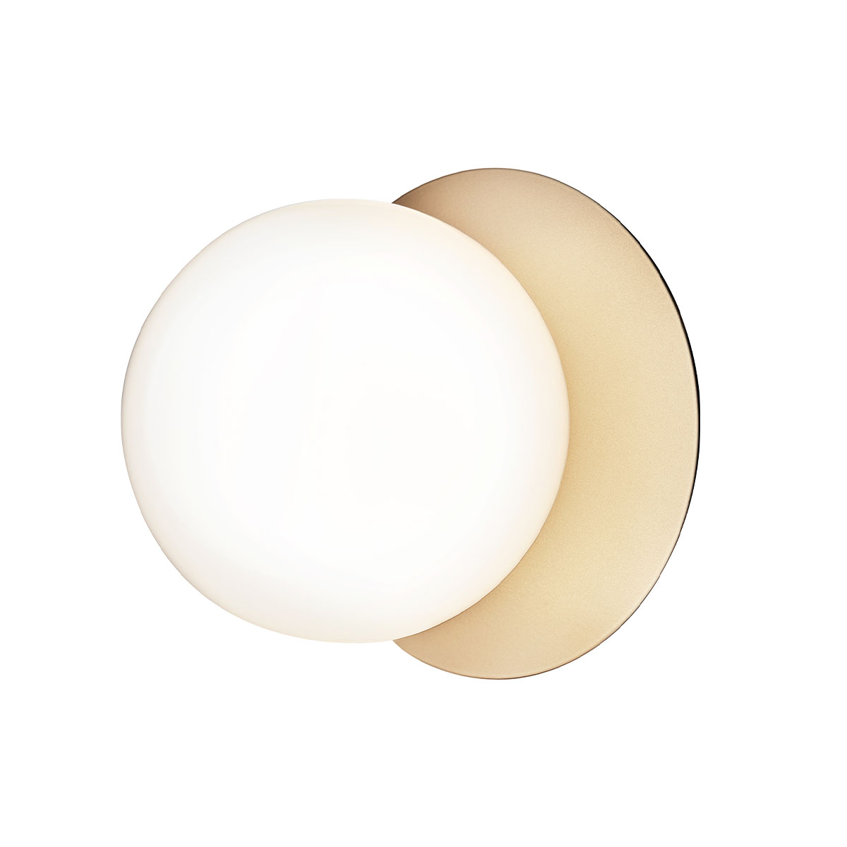 Liila 1 Large Wand- und Deckenleuchte, Ø: 24,5 cm, Gold, Opalglas