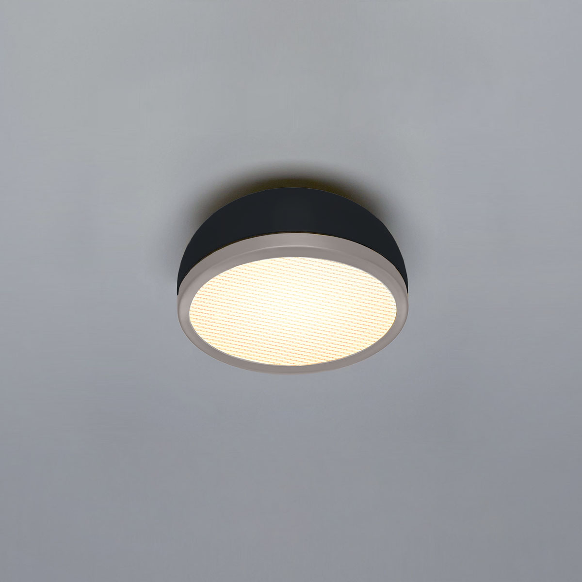 TOOY Molly 556.72 Wand- Deckenleuchte Ø: 20 cm, Schwarz, Sandgrau – diffuses, blendfreies Licht