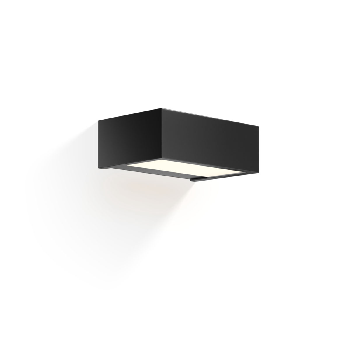 Box 15 N LED Wandleuchte Bad, Schwarz matt, B: 15 cm, Extra-Warmweiß 2700K