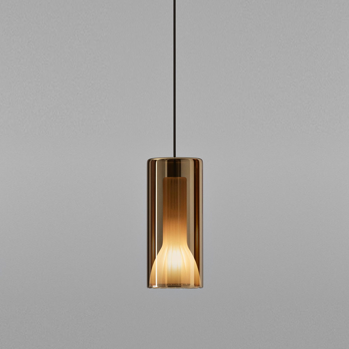 Lit 1912-21 Small Pendelleuchte, Gold Glas