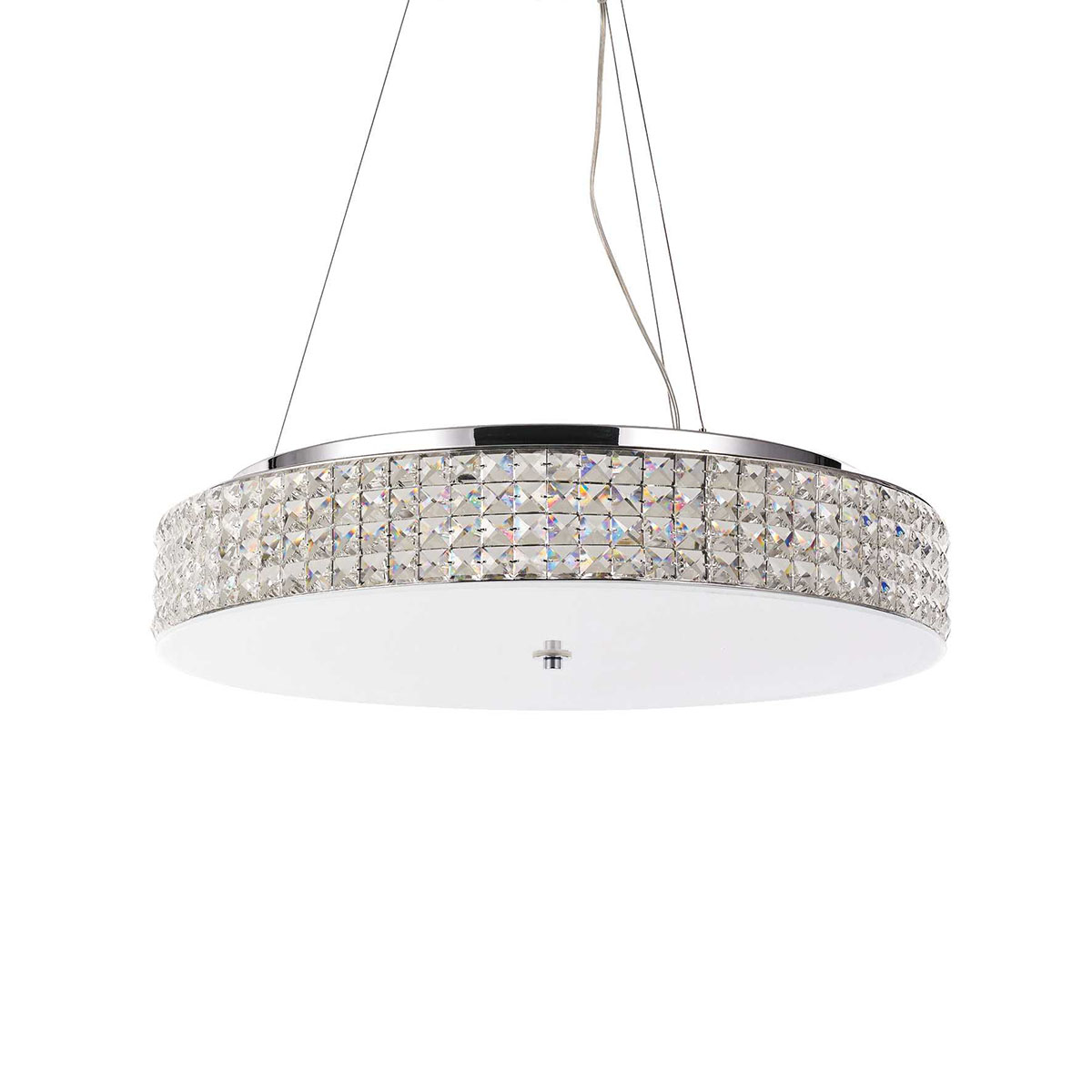 Roma SP12 Pendelleuchte Chrom Kristallglas, Ø: 60 cm