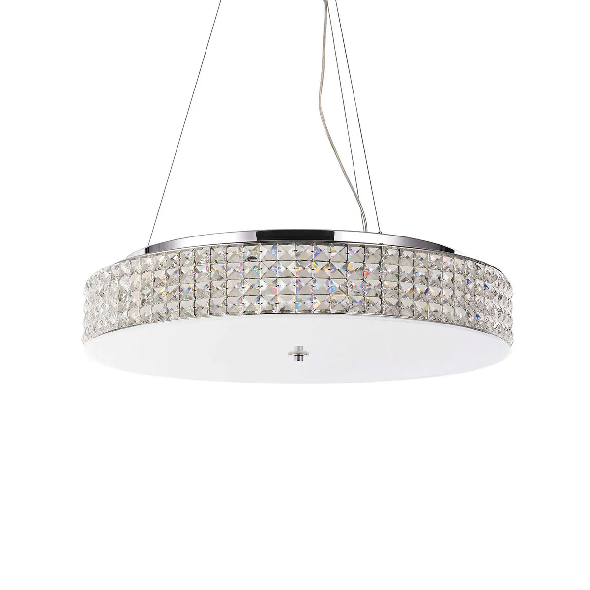 Roma SP12 Pendelleuchte Chrom Kristallglas, Ø: 60 cm