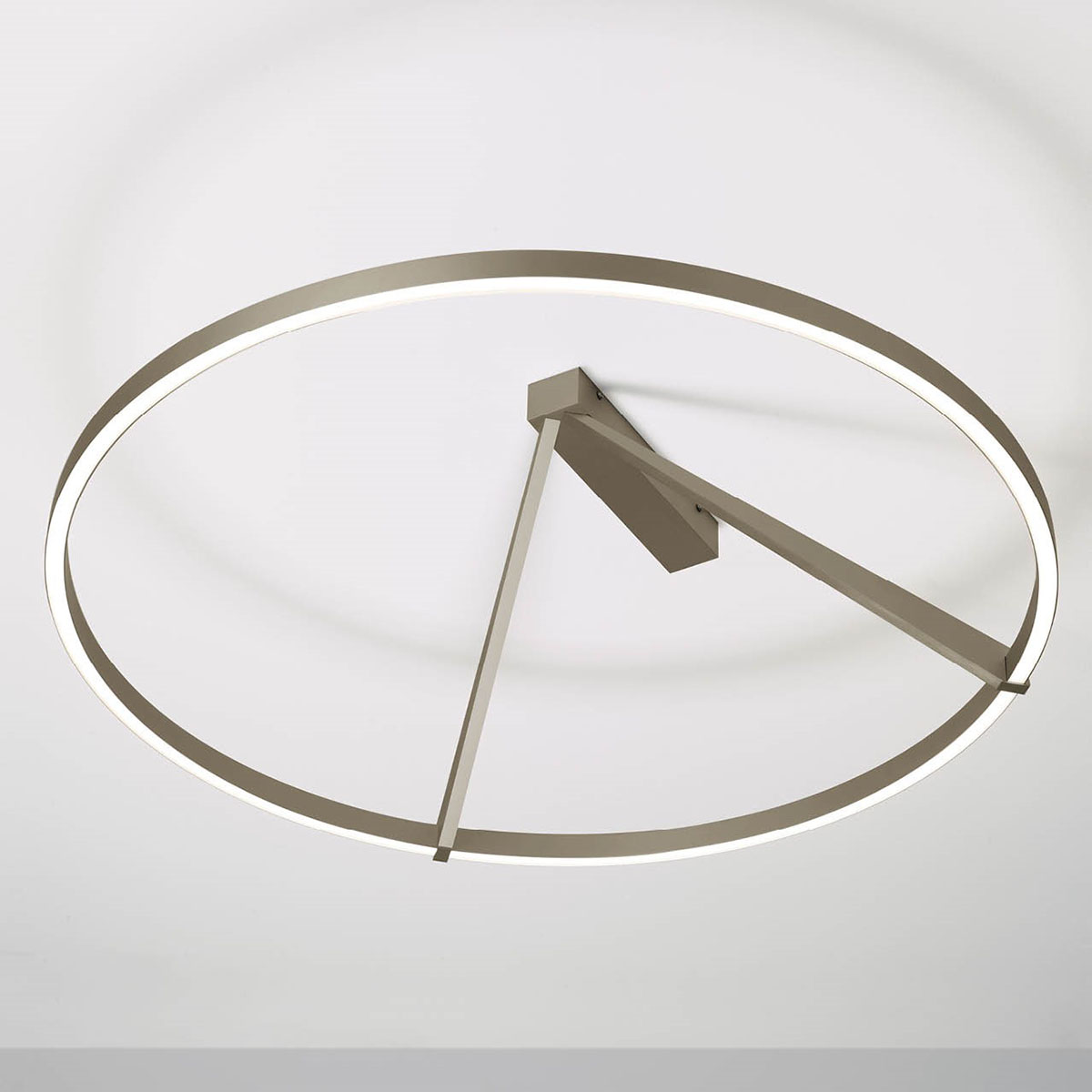 Vivida Meridiana Ring Wand-/ Designer-Wandleuchte mit Up-Down Licht, Sand, Ø: 80 cm – indirekte Beleuchtung für stimmungsvolles Ambiente, Ringlampe