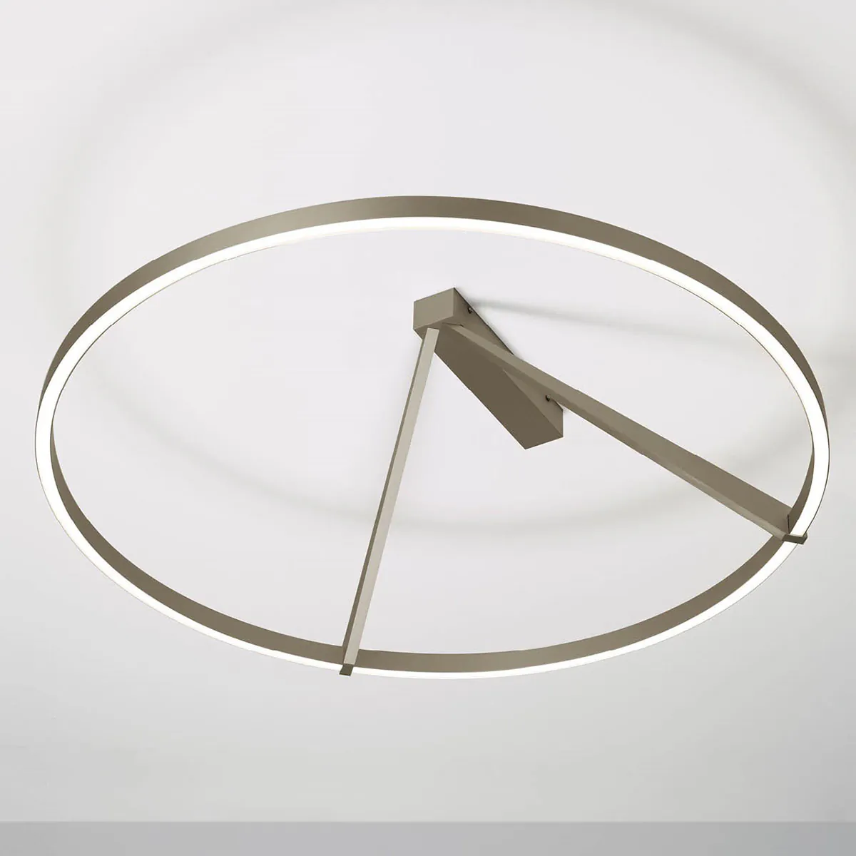 Vivida Meridiana Ring Wand-/ Designer-Wandleuchte mit Up-Down Licht, Sand, Ø: 80 cm – indirekte Beleuchtung für stimmungsvolles Ambiente, Ringlampe