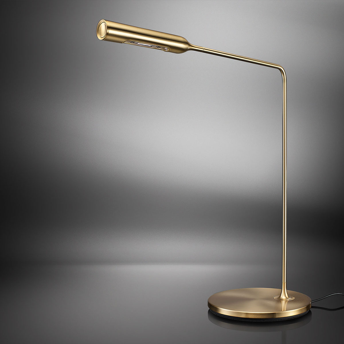 Flo Desk Tischleuchte, H: 43 cm, Gold gebürstet, Extra-Warmweiß 2700K